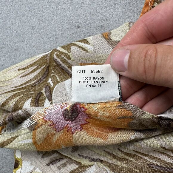 Vintage Guess Button Up Shirt Men’s Medium Floral Hawaiian Tropical Short Sleeve - Picture 15 of 16